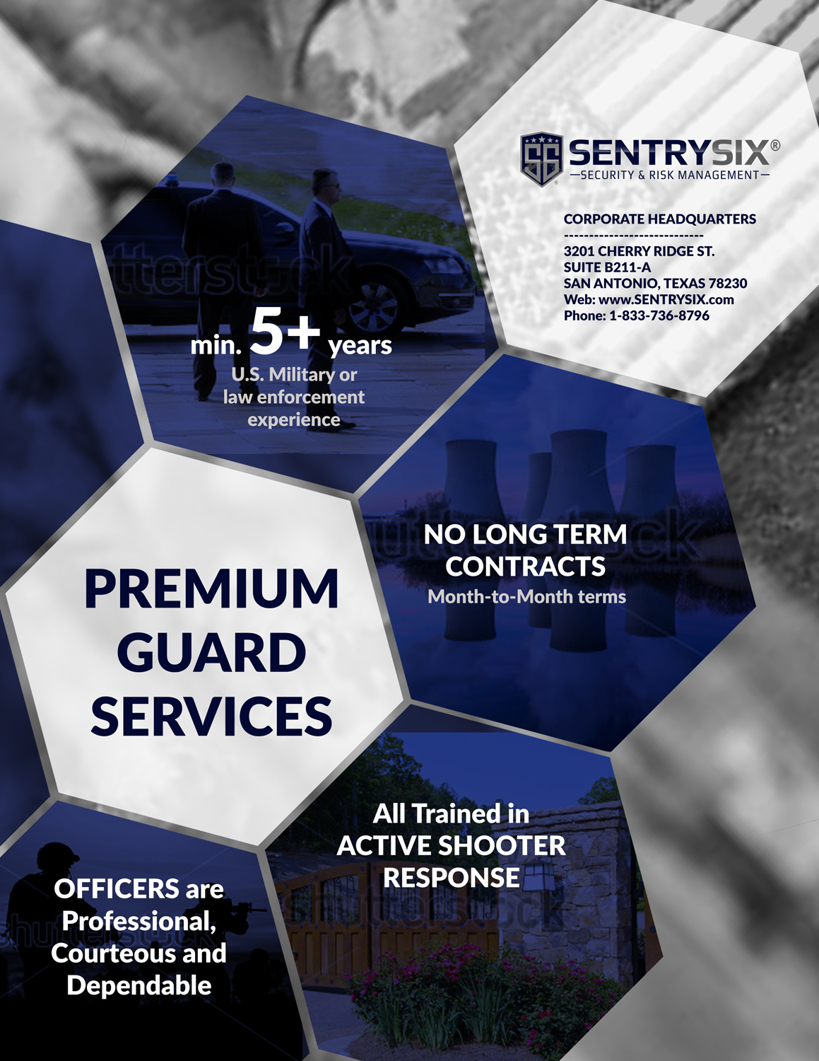 Serious, Masculine, Security Service Flyer Design for a Company by