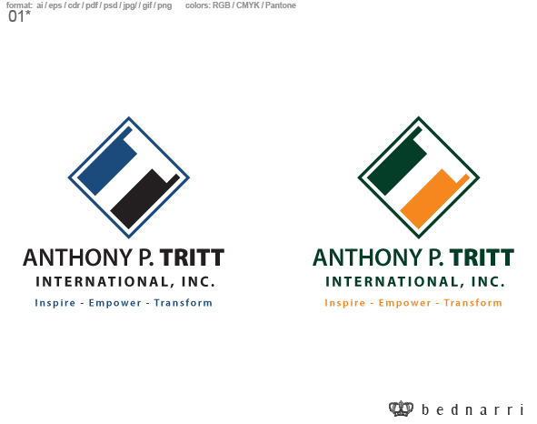 Logo Design by bednarri for Anthony P. Tritt International, Inc | Design #45878