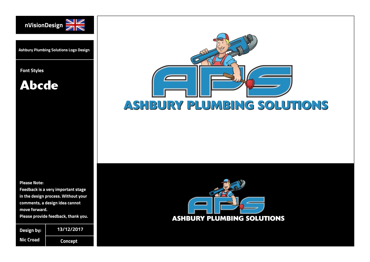 Logo-Design von nvisiondesign.co.uk für Ashbury Plumbing | Design #17110309