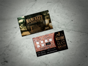 Design business cards for Mancraft Barbers   (Opening March so won't need finalised till January2018 | Design de Carte de Visite par Scorpius design