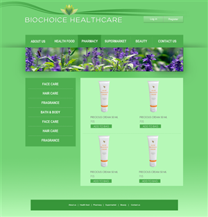 Web Design Front Page Only for Organic Skincare | Web Design by HYPdesign