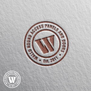 Wallo Brands round access panels and doors, Est. 2011 | Logo Design by manto.bjb