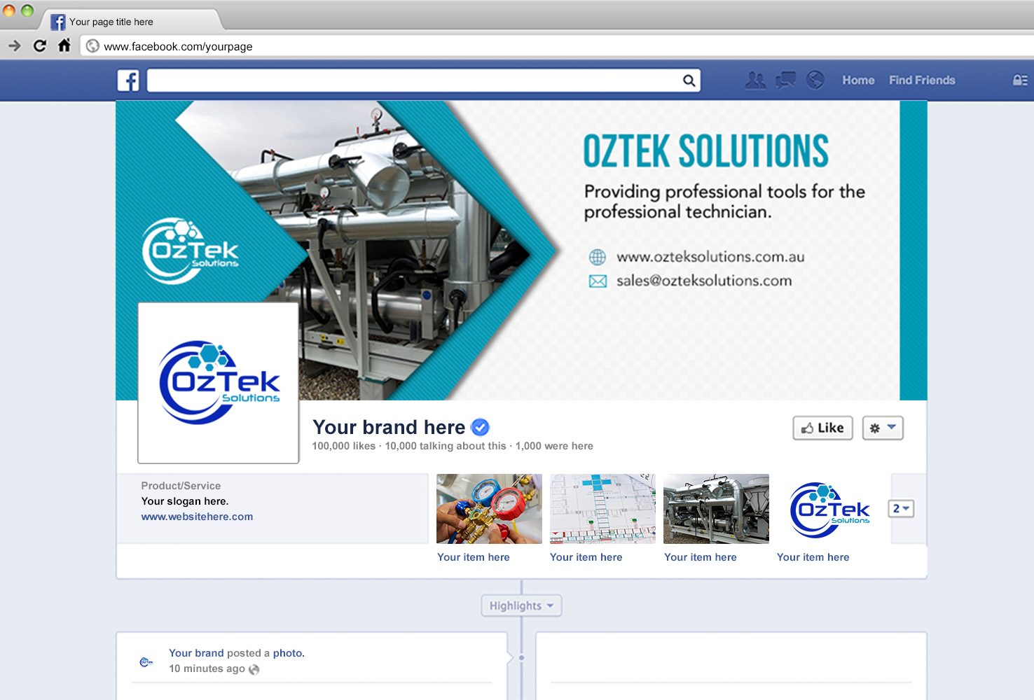 Design Facebook par RWDStudio pour OzTek Solutions | Design #17161974