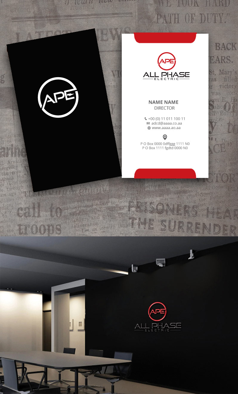 Logo Design by zebronicgraphic for All phase electric | Design #17133223