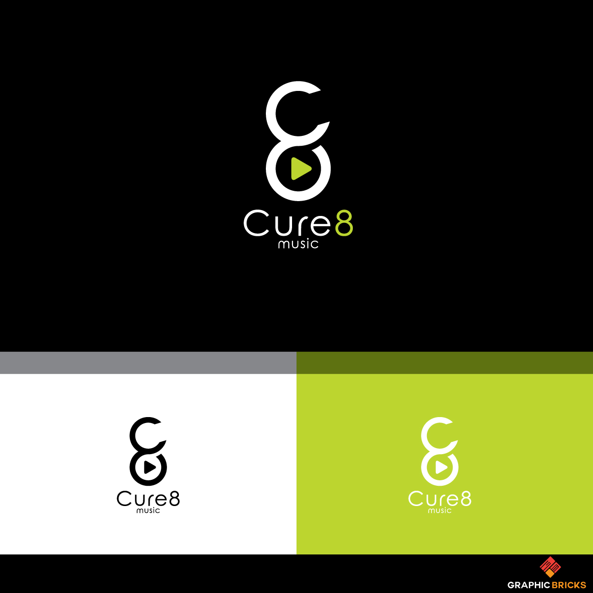 Logo-Design von Graphic Bricks für Cure8 Music | Design #17133609