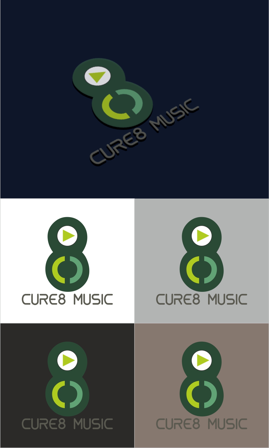 Logo Design by Alpesh I. Rabari for Cure8 Music | Design #17224752