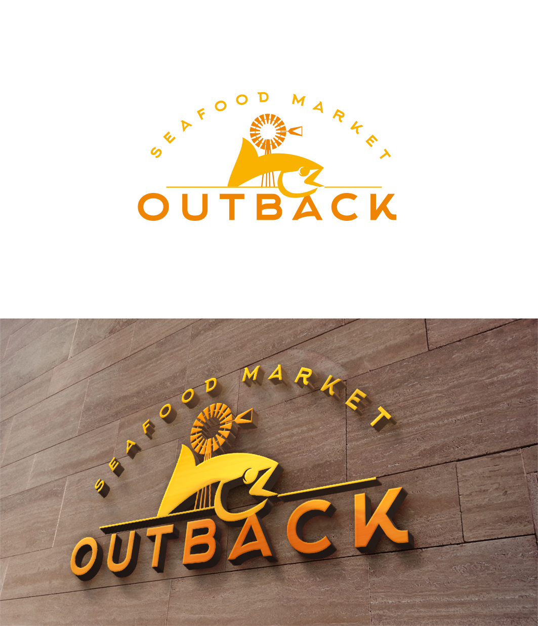Logo Design by trufya for Outback Seafood Market  | Design #17137854