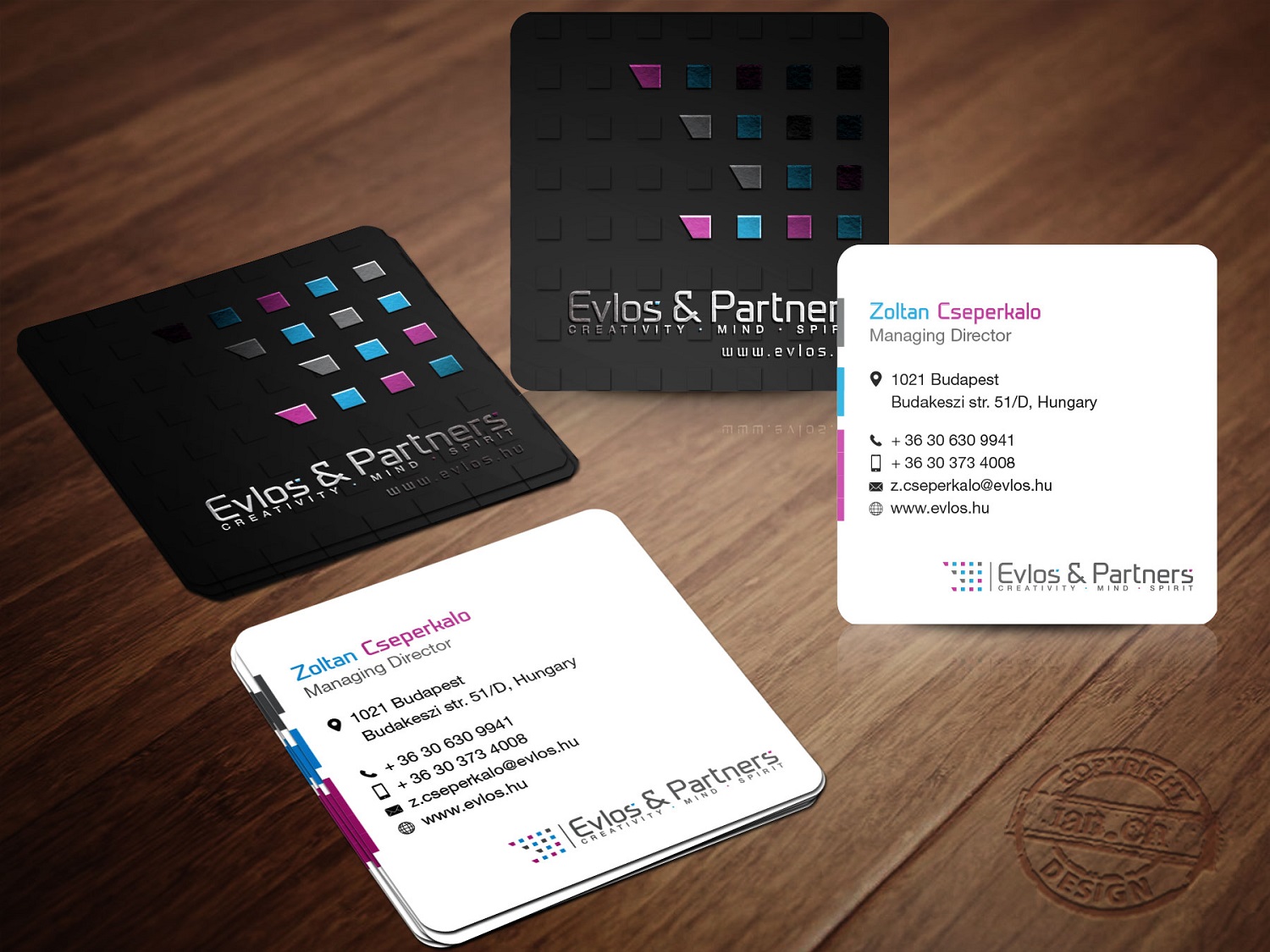 Business Card Design by KZTdesign for Evlos & Partners Ltd. | Design #17189281