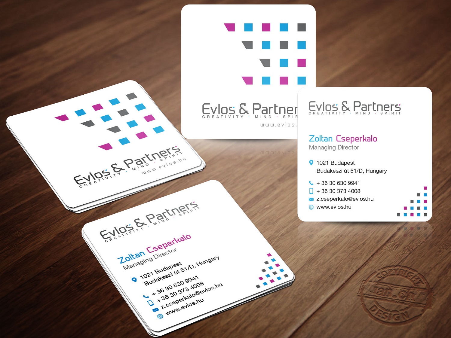 Business Card Design by KZTdesign for Evlos & Partners Ltd. | Design #17189282