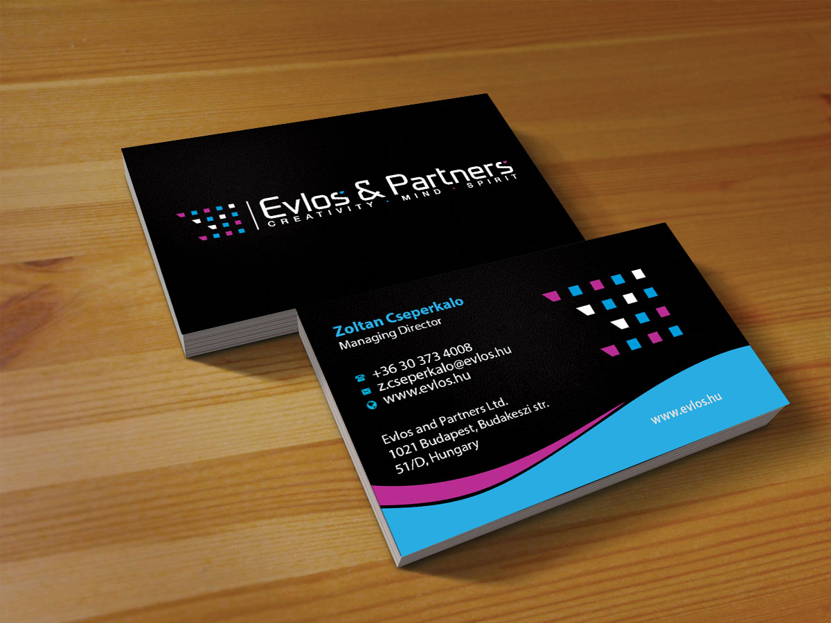 Business Card Design by Creations Box 2015 for Evlos & Partners Ltd. | Design #17124323