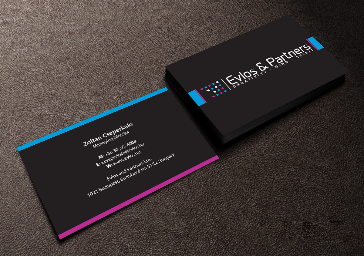 Business Card Design by Creations Box 2015 for Evlos & Partners Ltd. | Design #17124332