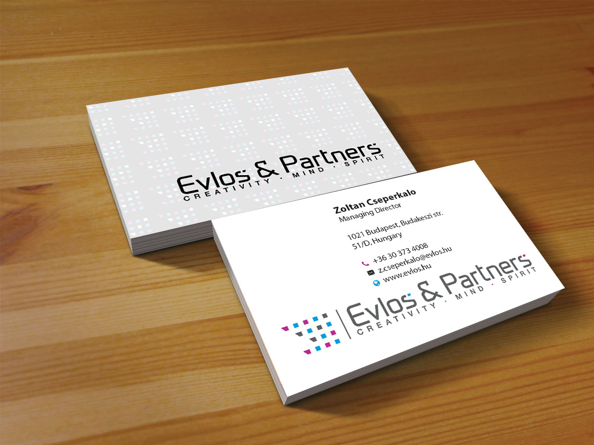 Business Card Design by Creations Box 2015 for Evlos & Partners Ltd. | Design #17124334