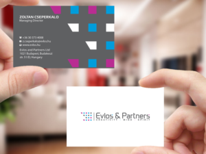 Business Card Design by Creations Box 2015 for Evlos & Partners Ltd. | Design: #17124346
