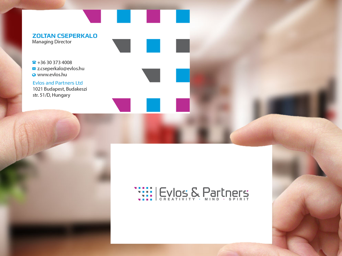 Business Card Design by Creations Box 2015 for Evlos & Partners Ltd. | Design #17124347