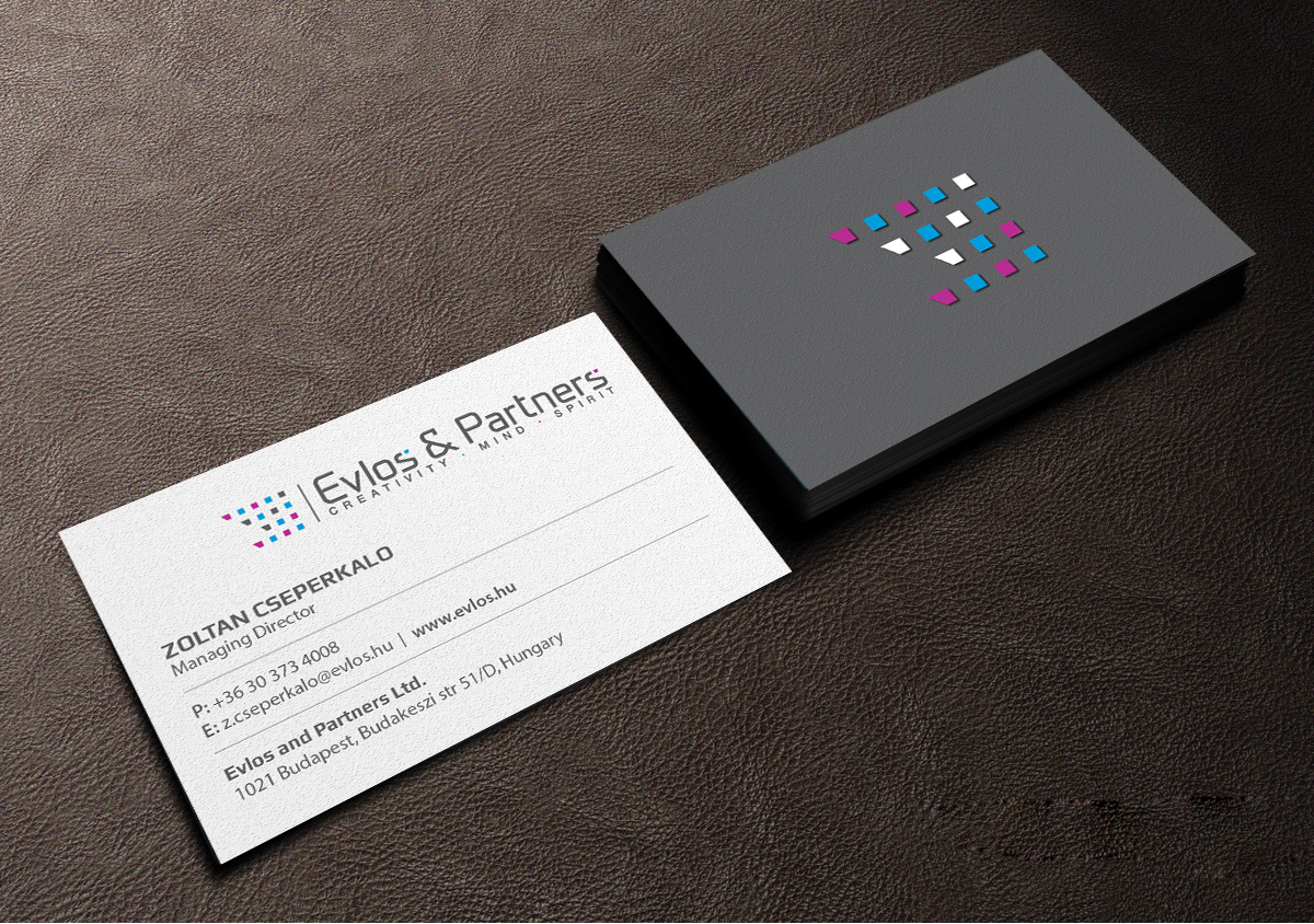 Business Card Design by Creations Box 2015 for Evlos & Partners Ltd. | Design #17124348
