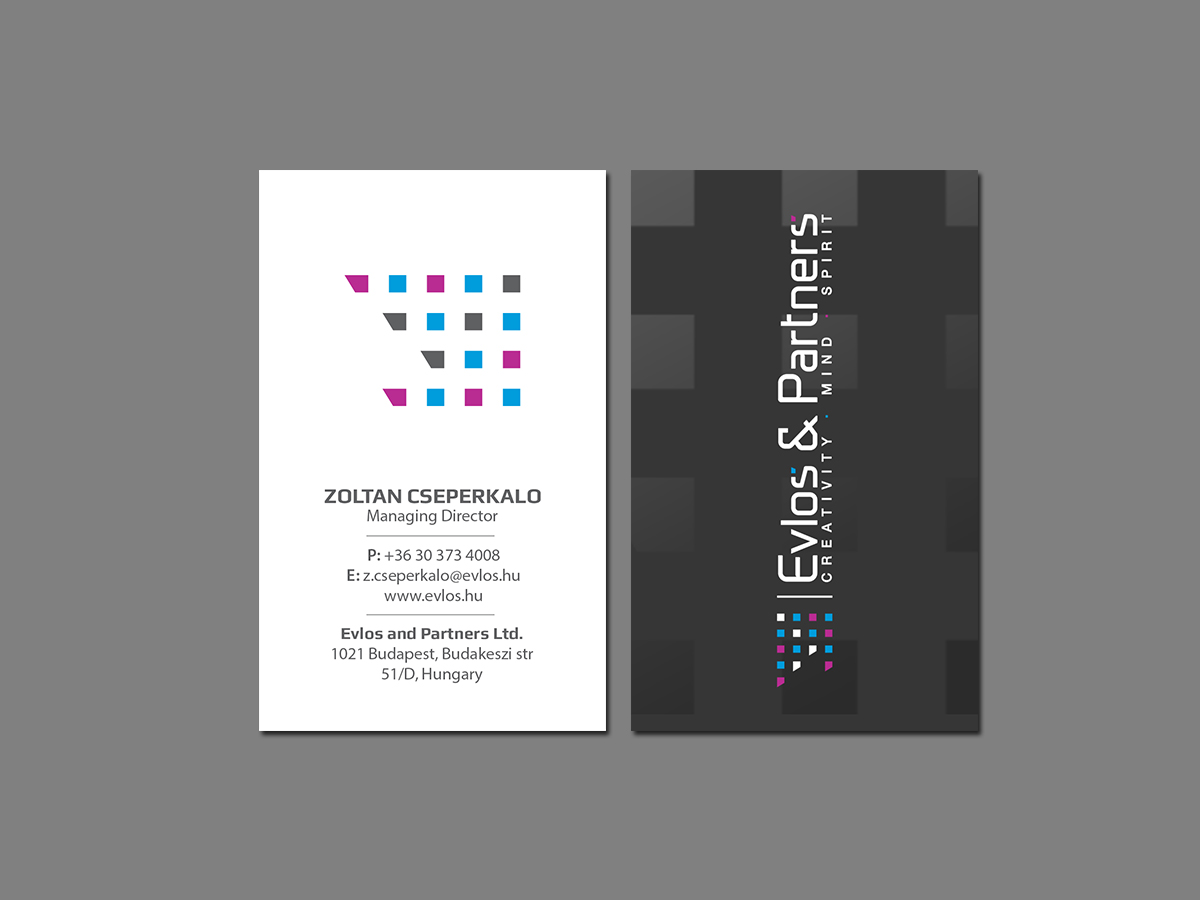 Business Card Design by Creations Box 2015 for Evlos & Partners Ltd. | Design #17124362