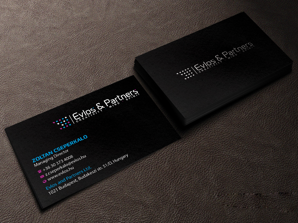 Business Card Design by Creations Box 2015 for Evlos & Partners Ltd. | Design #17124364