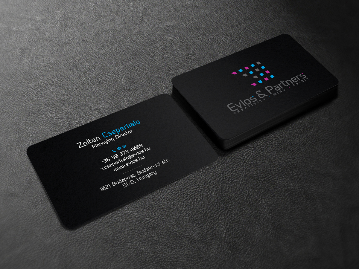 Business Card Design by Creations Box 2015 for Evlos & Partners Ltd. | Design #17501231