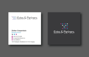 Business Card Design by cini.angela87 for Evlos & Partners Ltd. | Design: #17167133