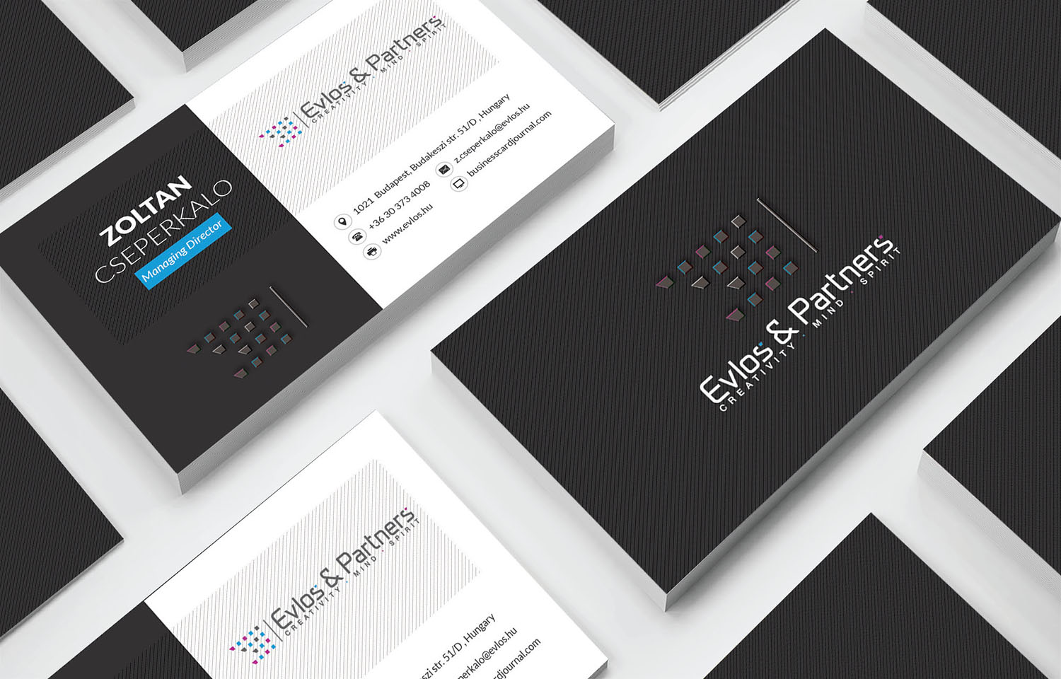 Business Card Design by RWDStudio for Evlos & Partners Ltd. | Design #17125015