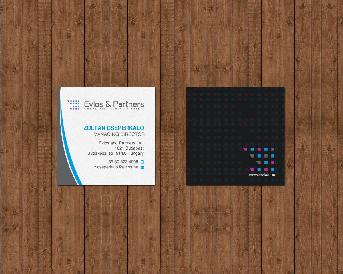 Business Card Design by chandrayaan.creative for Evlos & Partners Ltd. | Design #17121439