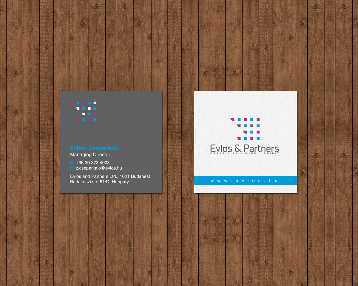 Business Card Design by chandrayaan.creative for Evlos & Partners Ltd. | Design #17121454