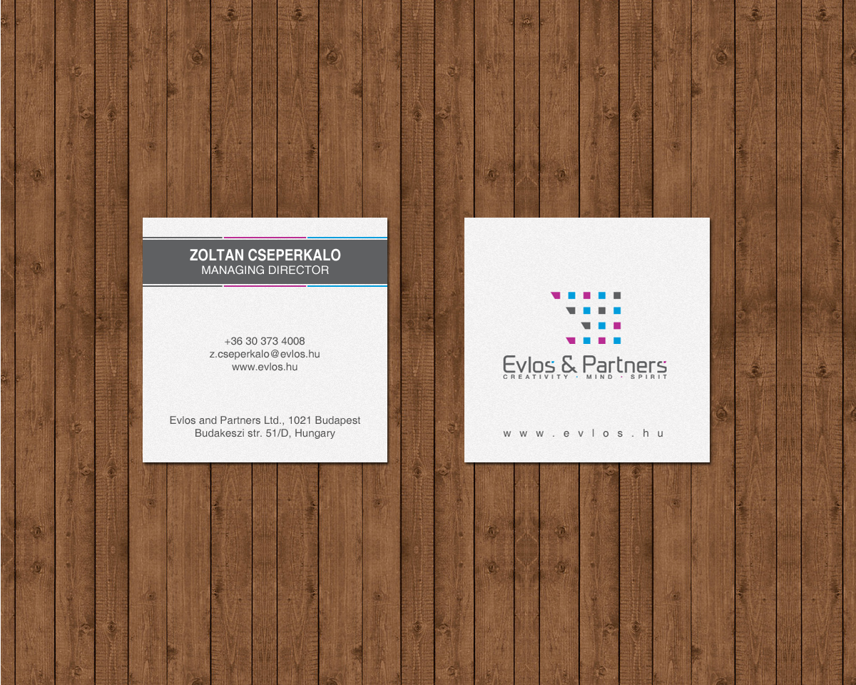Business Card Design by chandrayaan.creative for Evlos & Partners Ltd. | Design #17121455