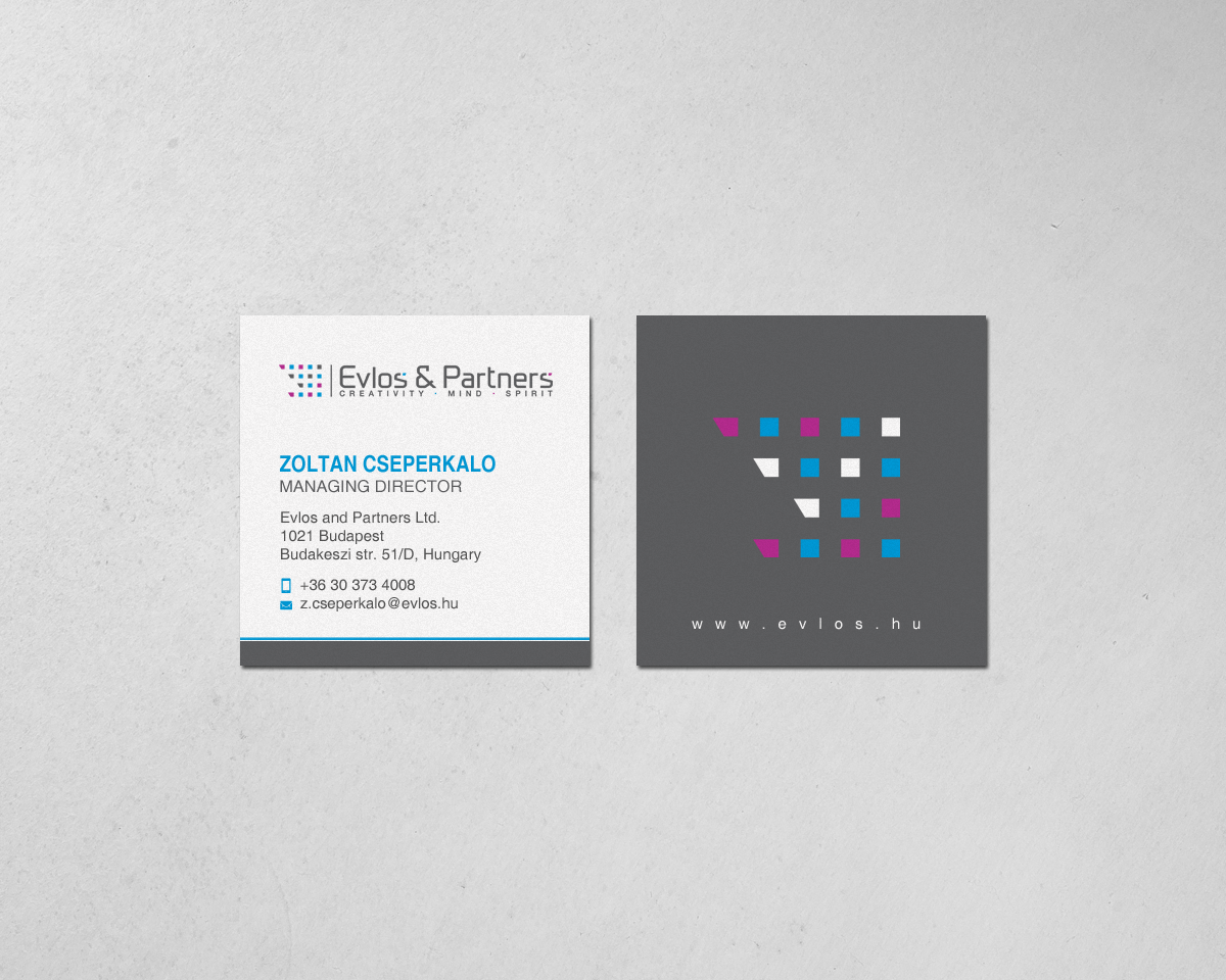 Business Card Design by chandrayaan.creative for Evlos & Partners Ltd. | Design #17122485