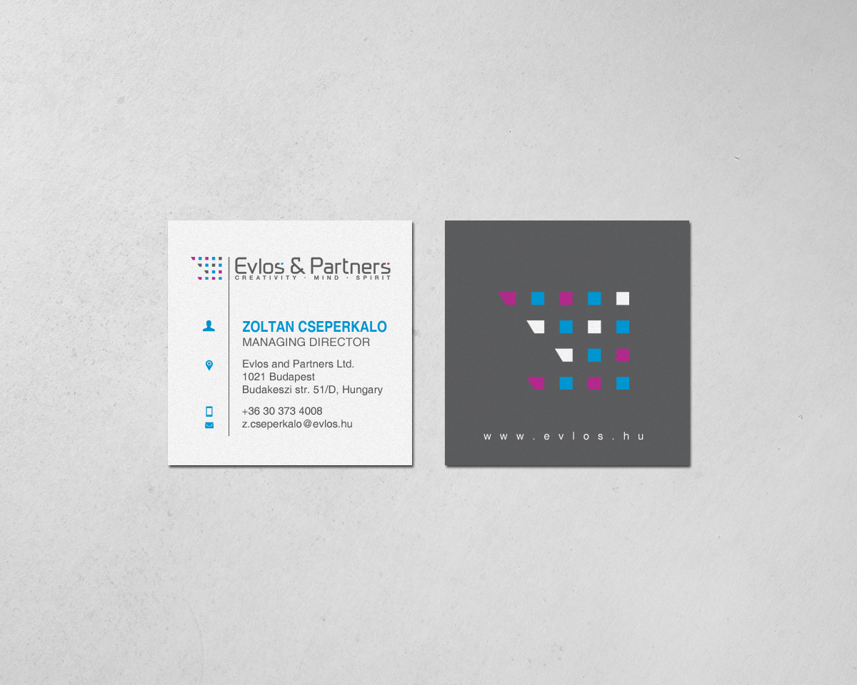 Business Card Design by chandrayaan.creative for Evlos & Partners Ltd. | Design #17122511