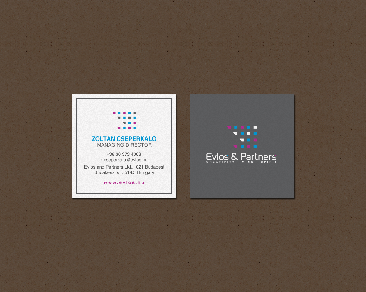 Business Card Design by chandrayaan.creative for Evlos & Partners Ltd. | Design #17122514