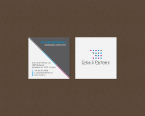 Business Card Design by chandrayaan.creative for Evlos & Partners Ltd. | Design: #17122518