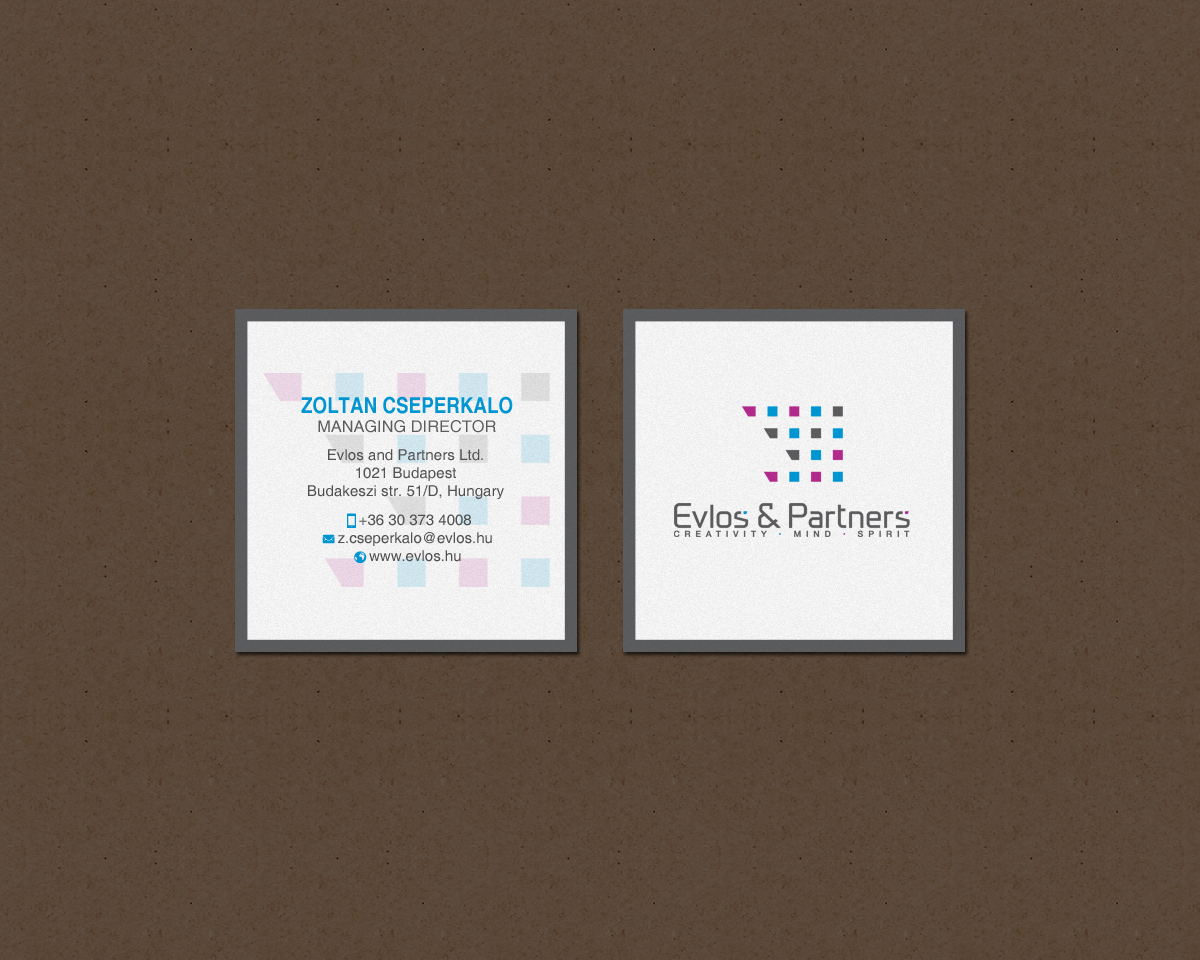 Business Card Design by chandrayaan.creative for Evlos & Partners Ltd. | Design #17122519