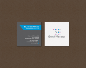 Business Card Design by chandrayaan.creative for Evlos & Partners Ltd. | Design: #17122520