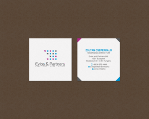 Business Card Design by chandrayaan.creative for Evlos & Partners Ltd. | Design: #17122522