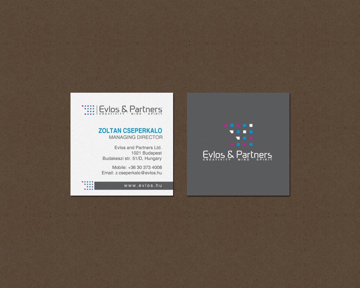 Business Card Design by chandrayaan.creative for Evlos & Partners Ltd. | Design #17122523