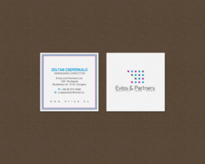 Business Card Design by chandrayaan.creative for Evlos & Partners Ltd. | Design: #17122526