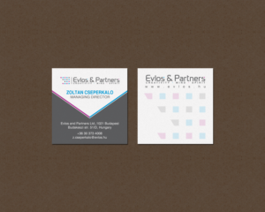 Business Card Design by chandrayaan.creative for Evlos & Partners Ltd. | Design: #17122528
