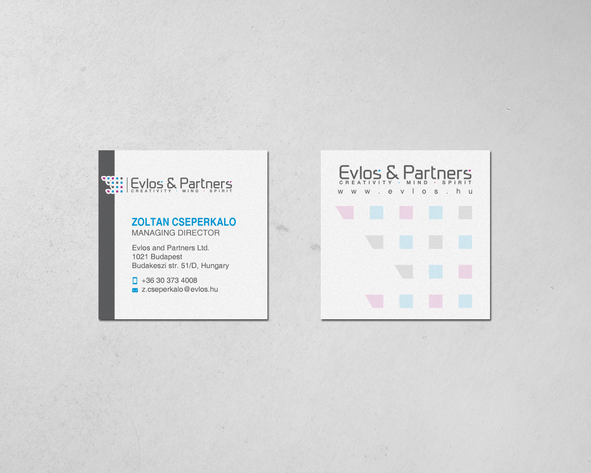Business Card Design by chandrayaan.creative for Evlos & Partners Ltd. | Design #17122551