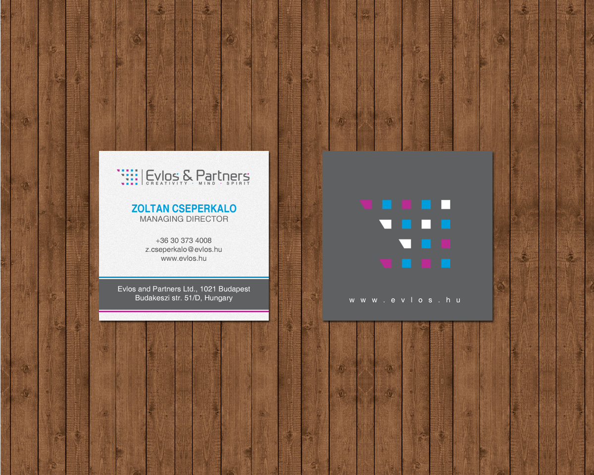 Business Card Design by chandrayaan.creative for Evlos & Partners Ltd. | Design #17122552