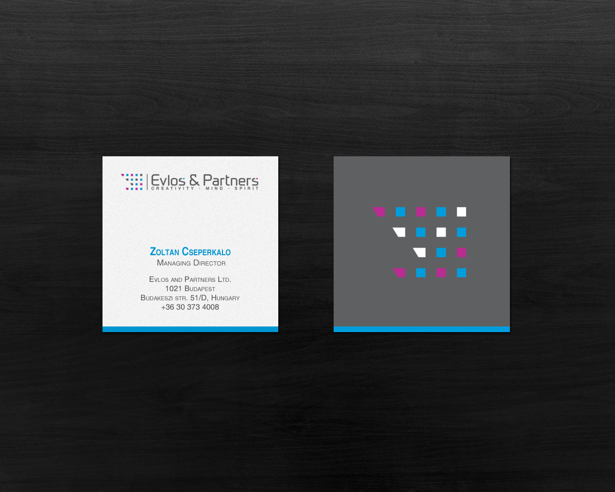 Business Card Design by chandrayaan.creative for Evlos & Partners Ltd. | Design #17123919