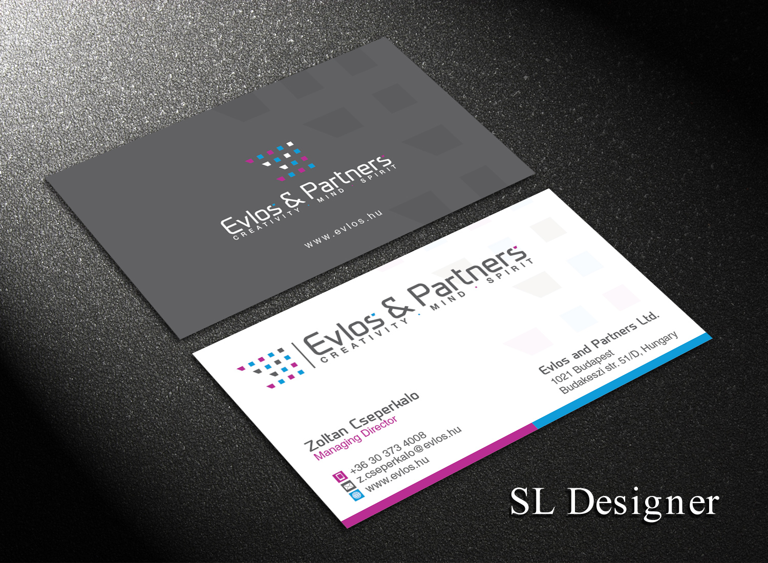 Business Card Design by SL Designer for Evlos & Partners Ltd. | Design #17118913