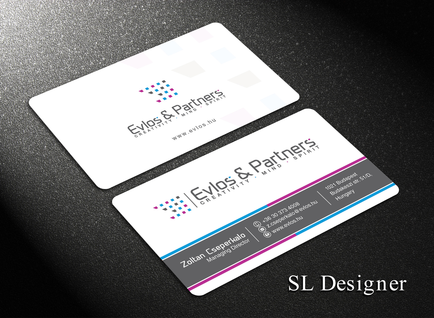 Business Card Design by SL Designer for Evlos & Partners Ltd. | Design #17118916