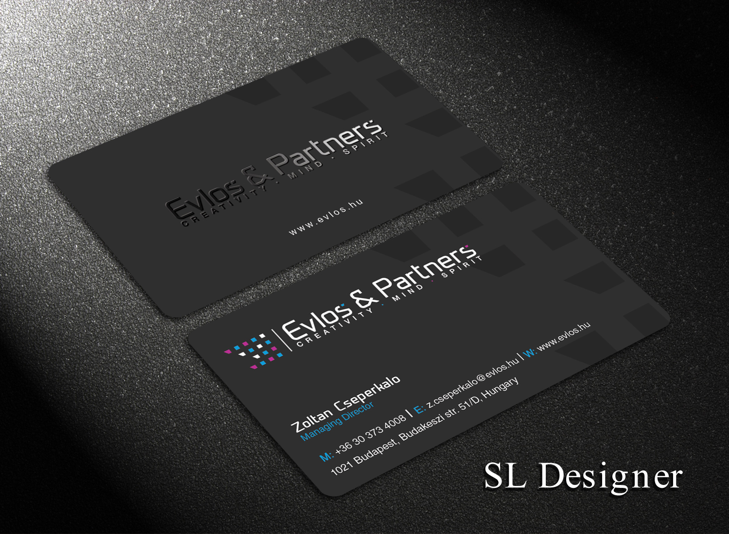 Business Card Design by SL Designer for Evlos & Partners Ltd. | Design #17118921