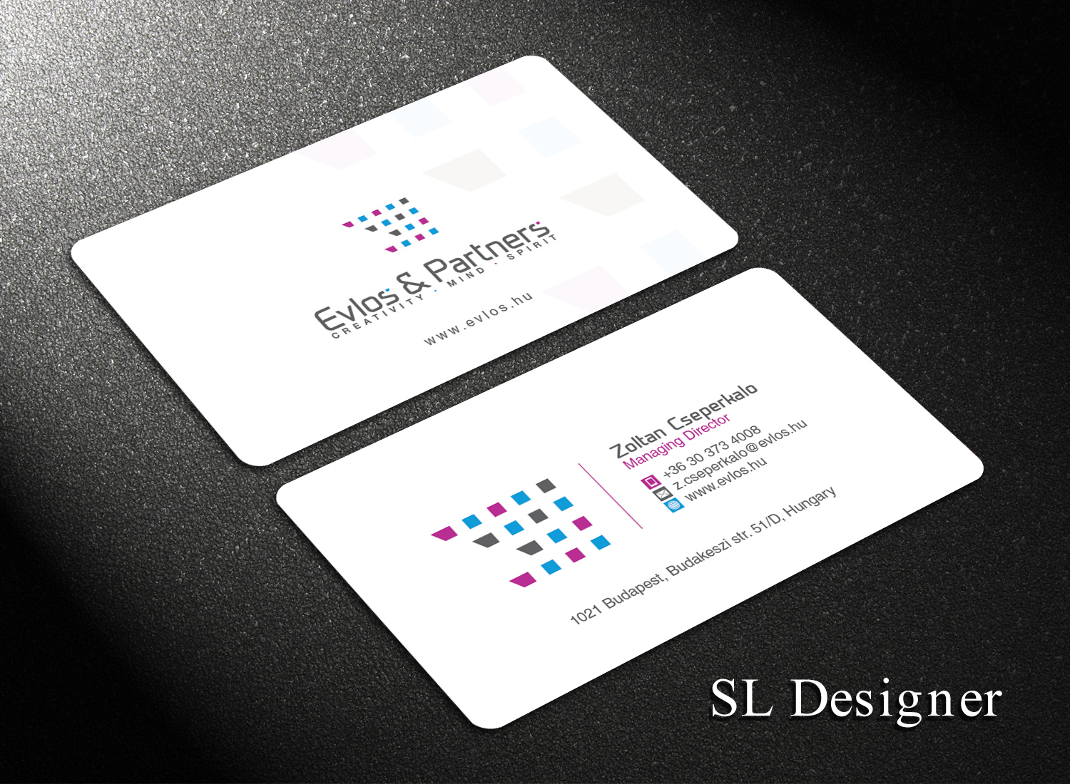 Business Card Design by SL Designer for Evlos & Partners Ltd. | Design #17118942