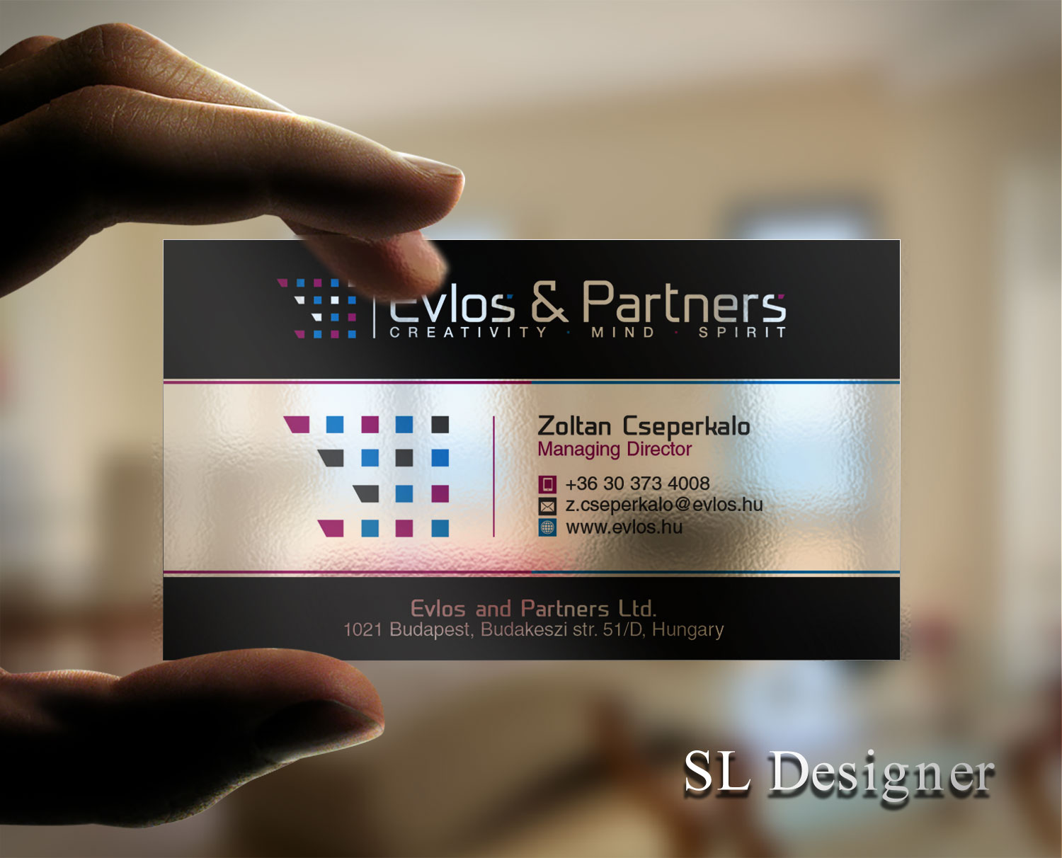 Business Card Design by SL Designer for Evlos & Partners Ltd. | Design #17118945