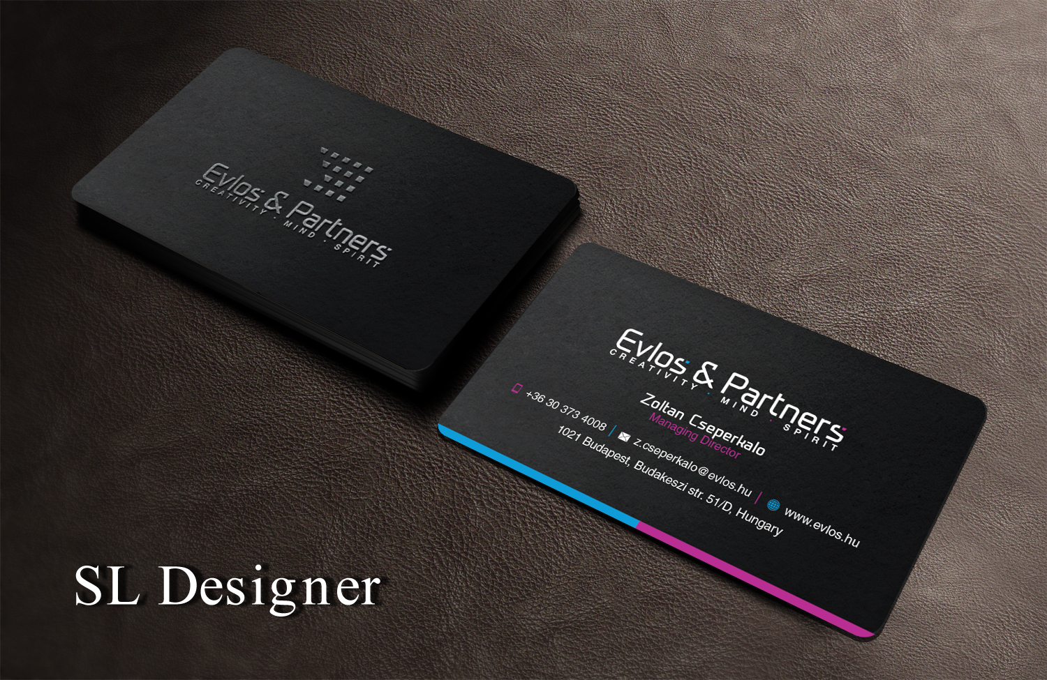 Business Card Design by SL Designer for Evlos & Partners Ltd. | Design #17440451