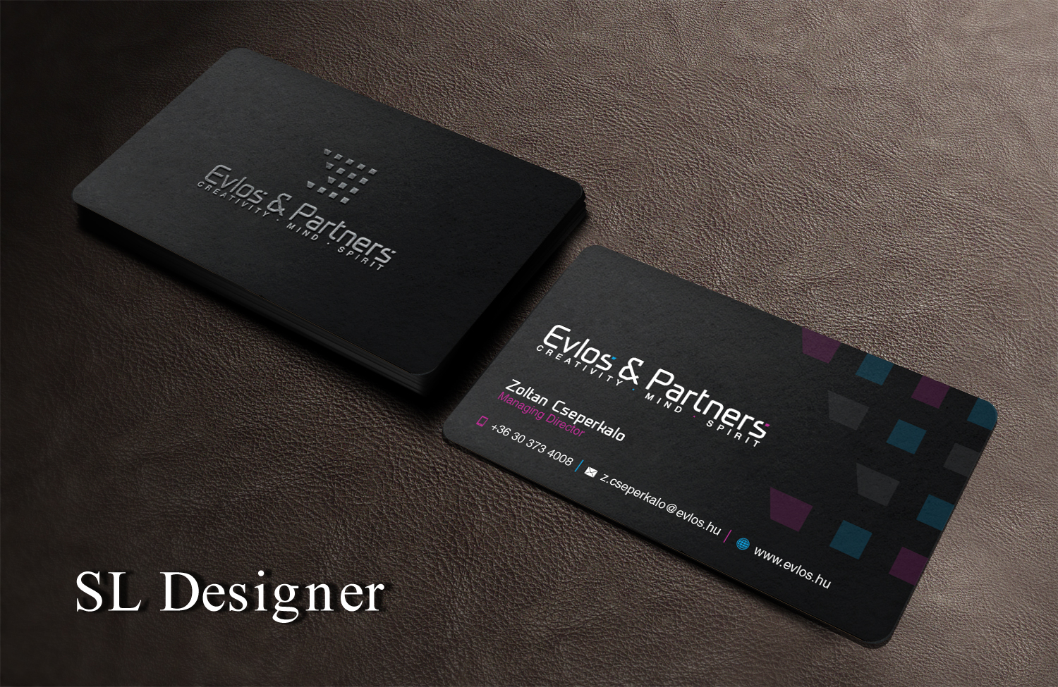 Business Card Design by SL Designer for Evlos & Partners Ltd. | Design #17440454