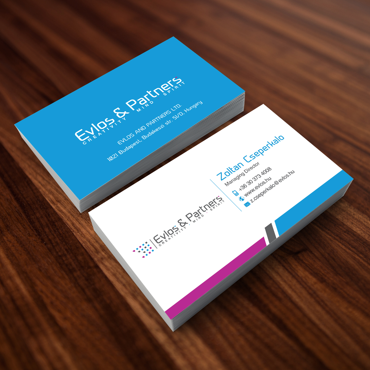 Diseño de Tarjeta de Presentación por Creative Jiniya para Evlos & Partners Ltd. | Diseño #17116636