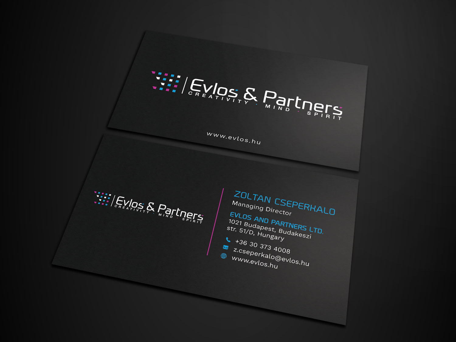 Business Card Design by Tripti Ranjan Gain for Evlos & Partners Ltd. | Design #17116911