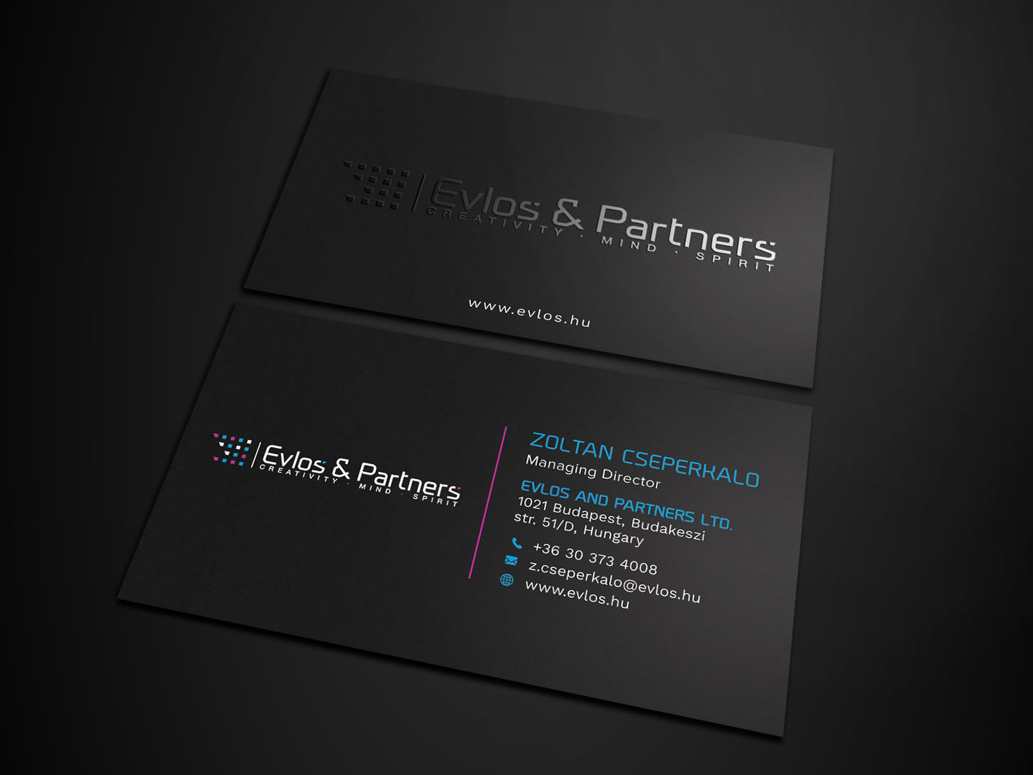 Business Card Design by Tripti Ranjan Gain for Evlos & Partners Ltd. | Design #17116912